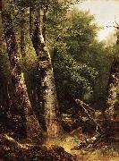 Asher Brown Durand Landscape (Birch and Oaks) France oil painting artist